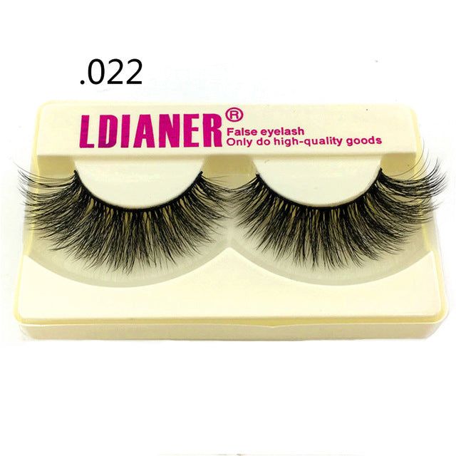 100% Mink Eyelashes 25mm Wispy Fluffy False Lashes