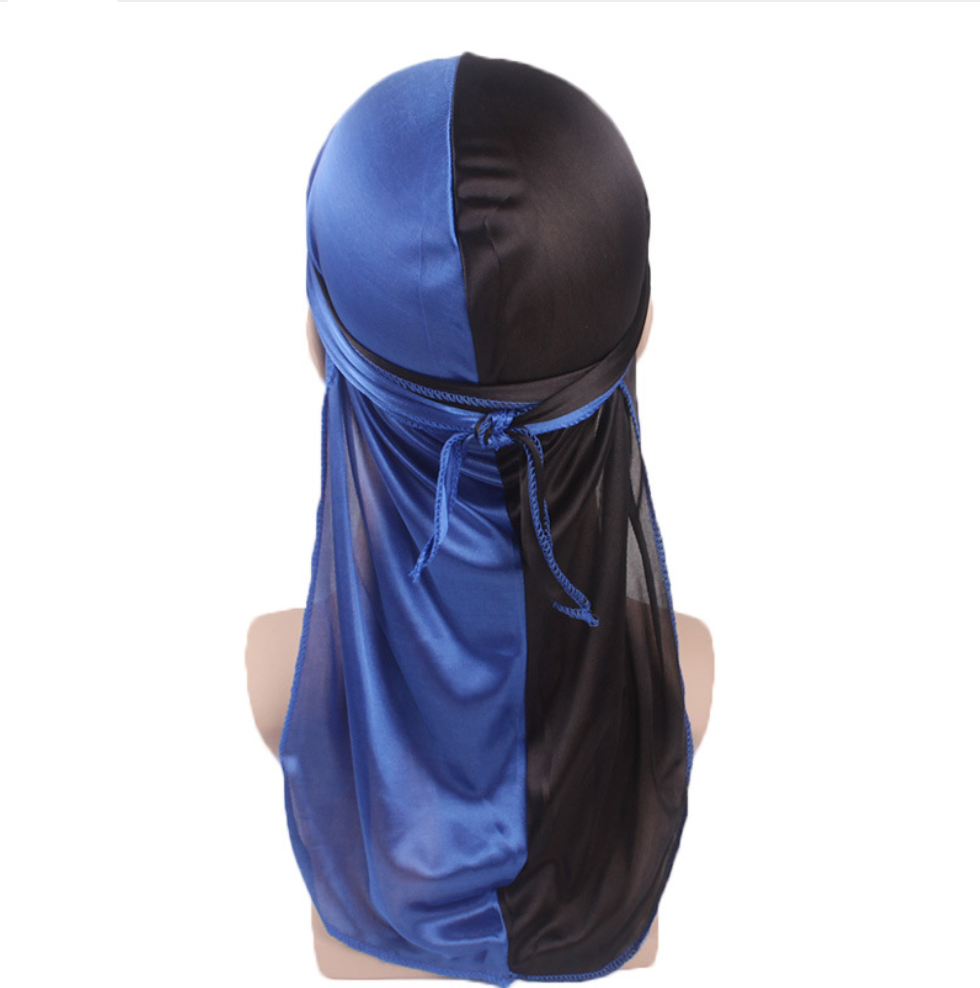 Double color Soft Satin Polyester + Simulation Silk Durag