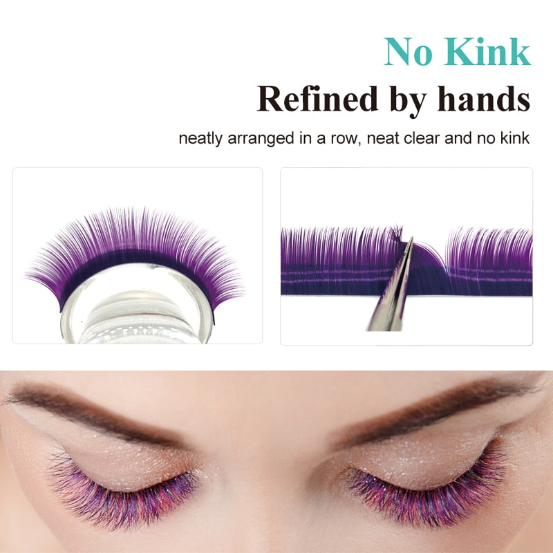 16 rows Mix Color Mink Eyelash Extension