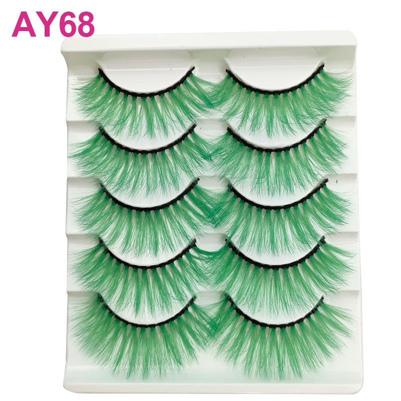 Colored 3D Mink Eyelashes