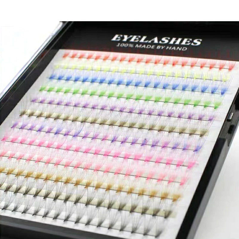 1 tray 12 mixed colors 10d russian volume fans C curl