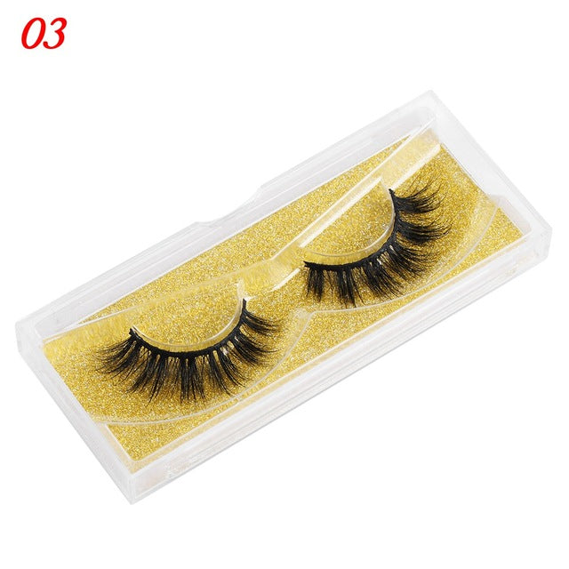 100% Mink Eyelashes 25mm Wispy Fluffy False Lashes