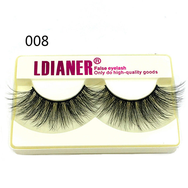 100% Mink Eyelashes 25mm Wispy Fluffy False Lashes