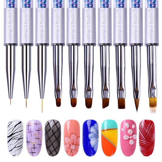 UV Nail Brush Tool Set