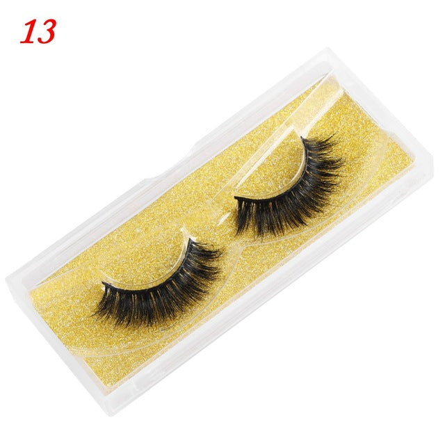 100% Mink Eyelashes 25mm Wispy Fluffy False Lashes