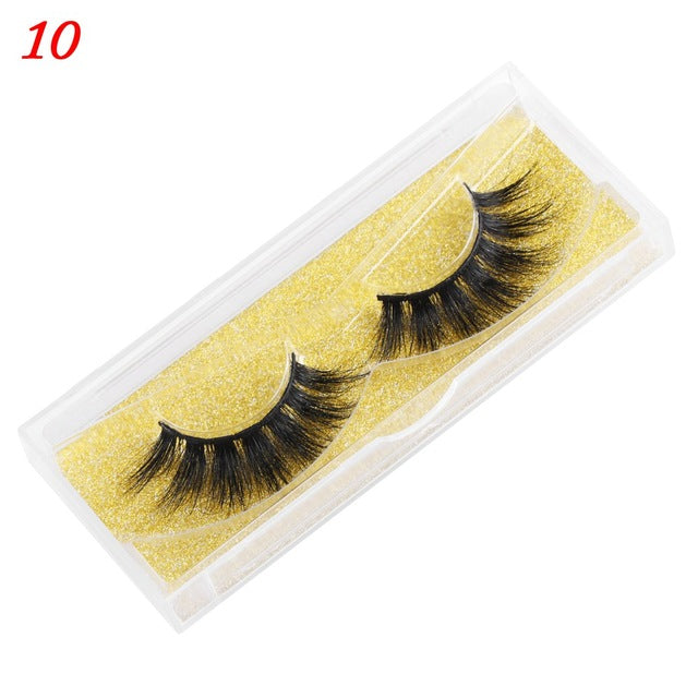100% Mink Eyelashes 25mm Wispy Fluffy False Lashes