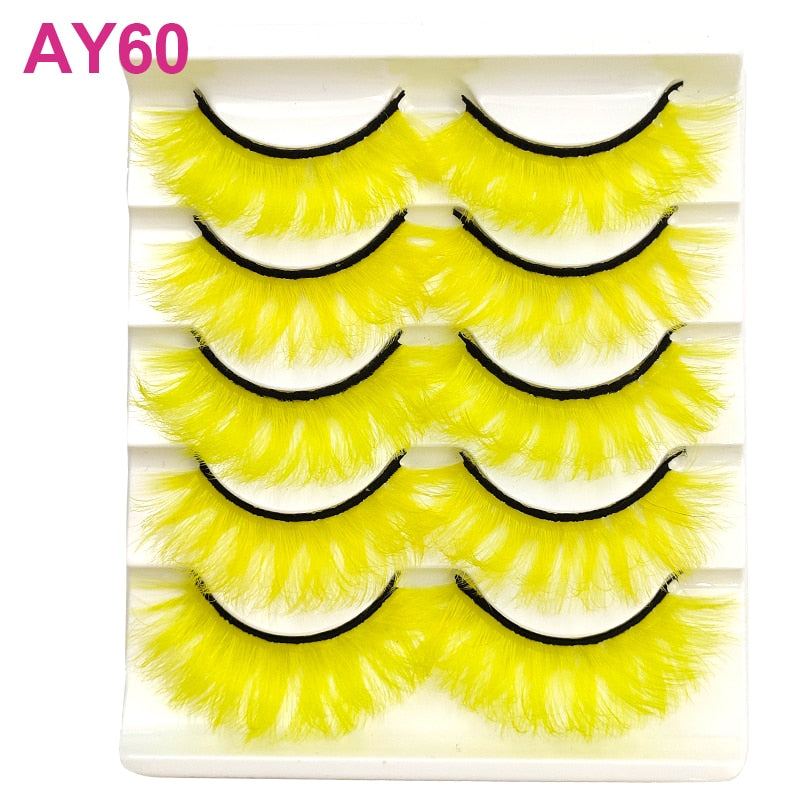 Colored 3D Mink Eyelashes
