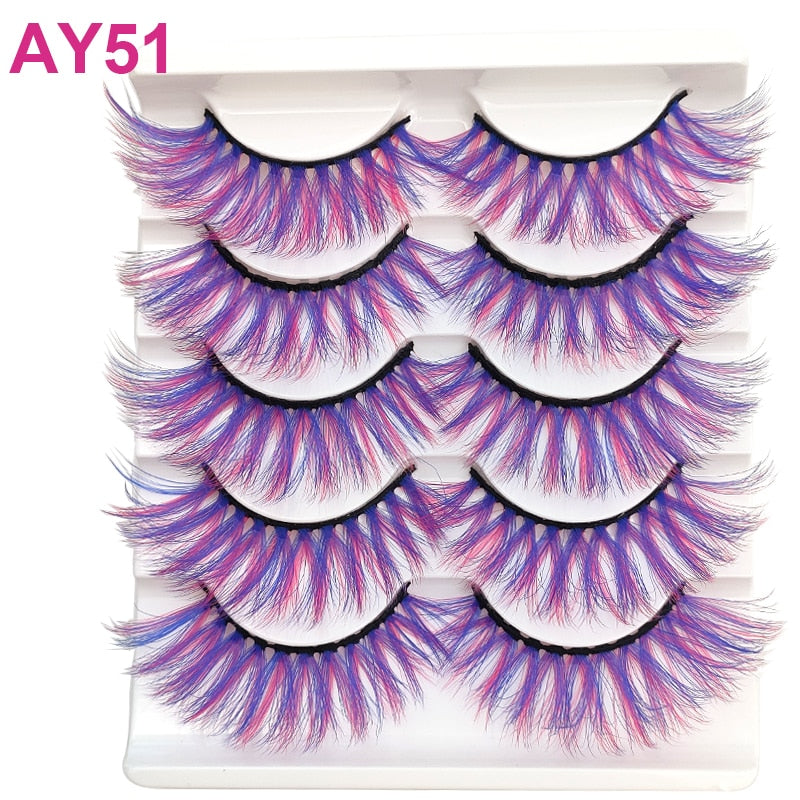 Colored 3D Mink Eyelashes