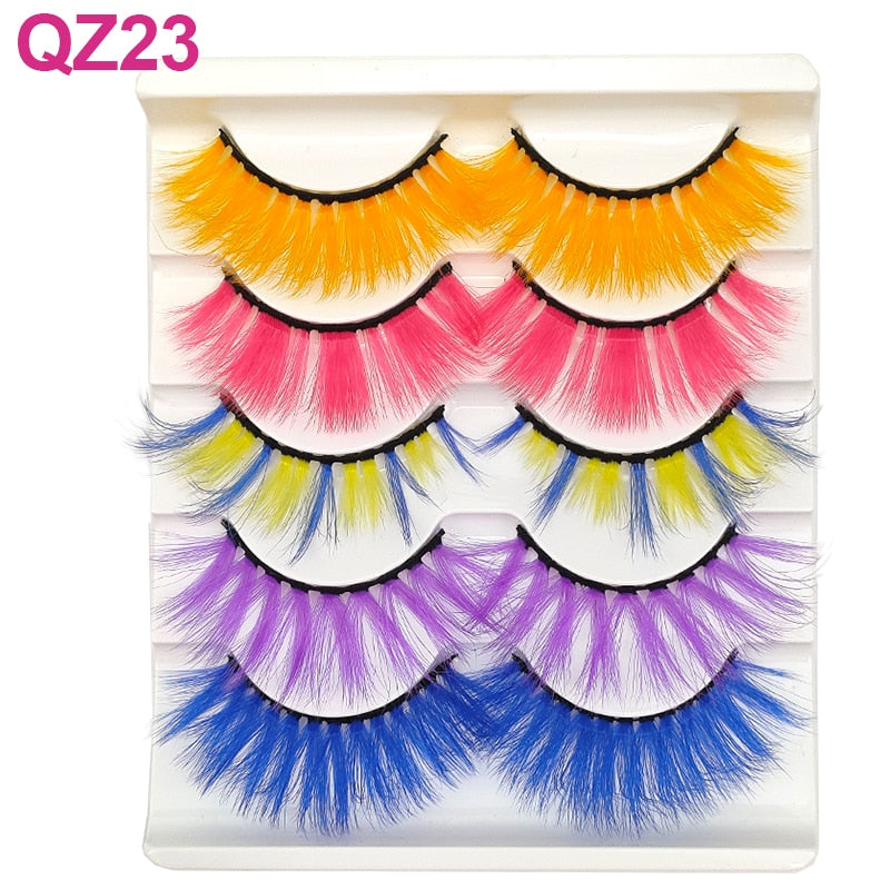 Colored 3D Mink Eyelashes
