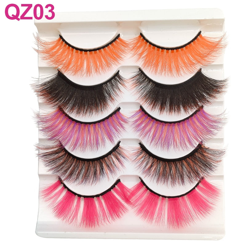 Colored 3D Mink Eyelashes