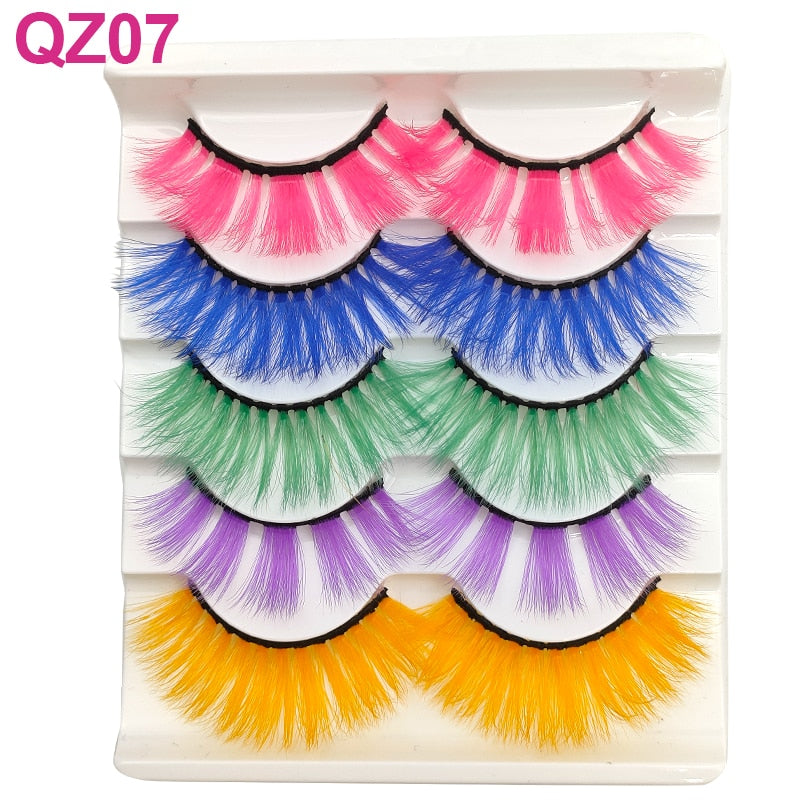Colored 3D Mink Eyelashes