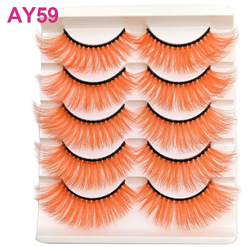 Colored 3D Mink Eyelashes