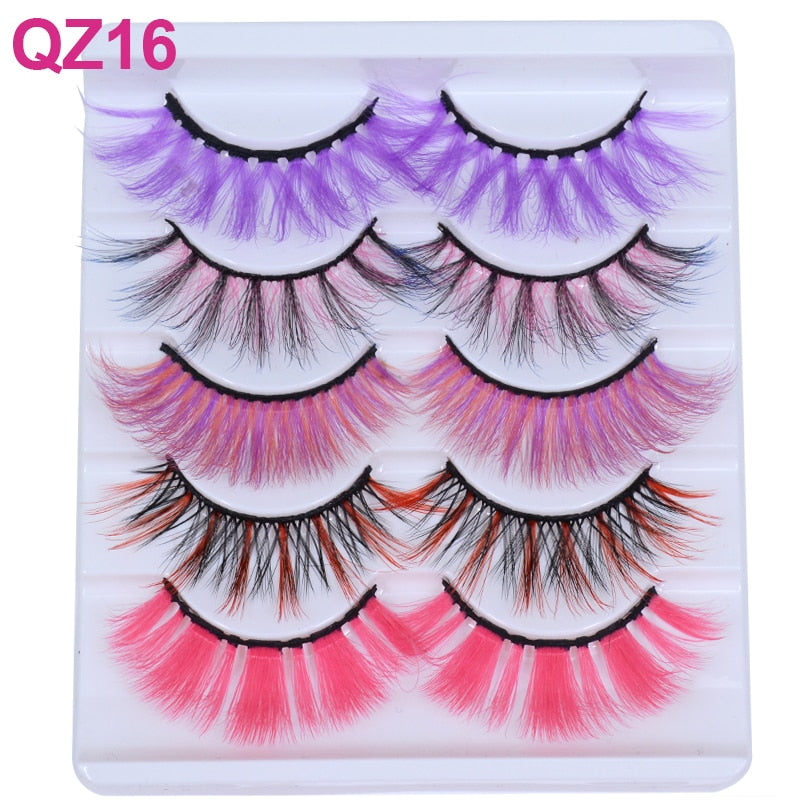 Colored 3D Mink Eyelashes