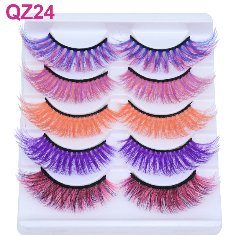 Colored 3D Mink Eyelashes