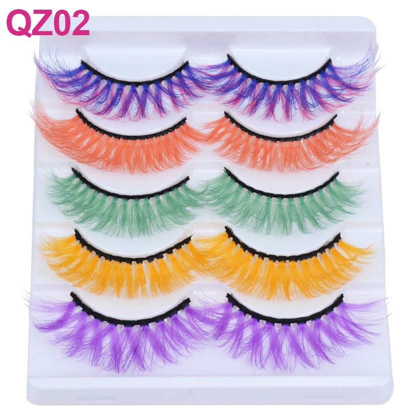 Colored 3D Mink Eyelashes