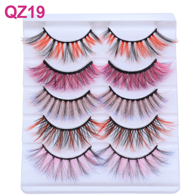 Colored 3D Mink Eyelashes