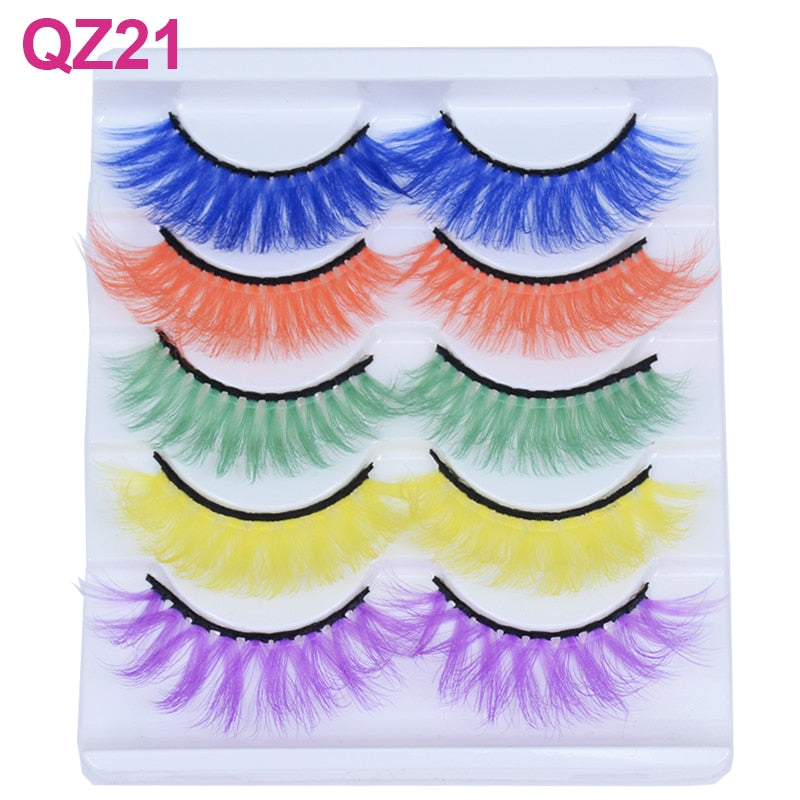 Colored 3D Mink Eyelashes