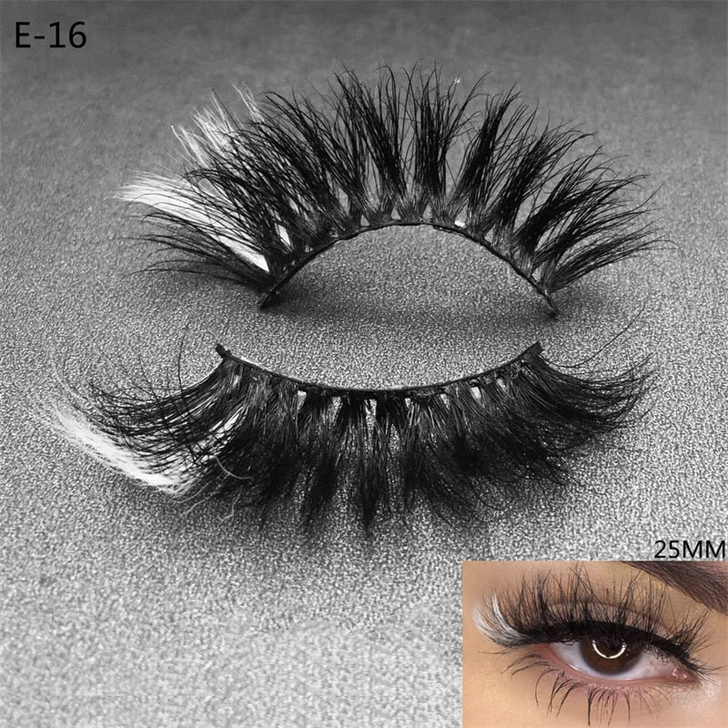 3D Mink Eyelashes Colorful Mix Color Pink Blue Red White