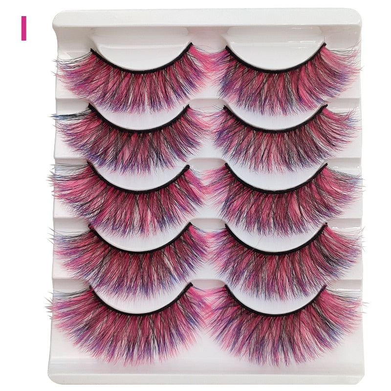 Colored 3D Mink Eyelashes