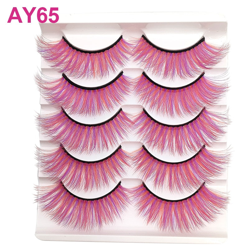 Colored 3D Mink Eyelashes