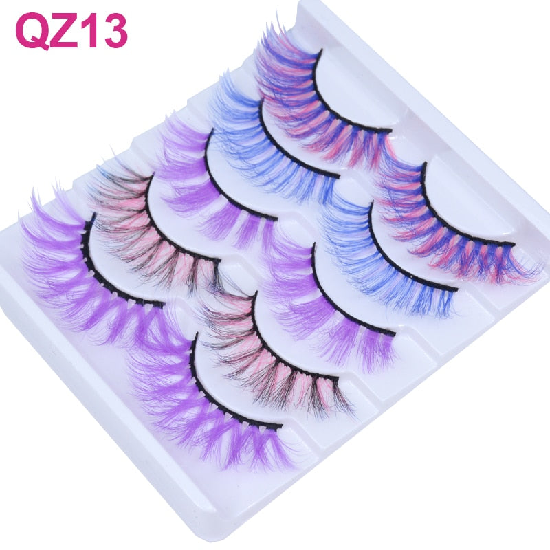 Colored 3D Mink Eyelashes
