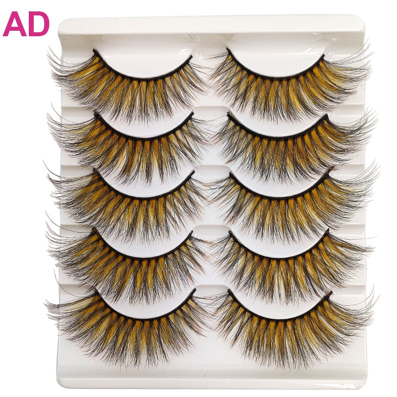 Colored 3D Mink Eyelashes