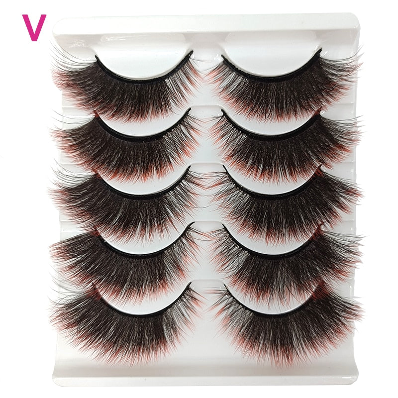 Colored 3D Mink Eyelashes