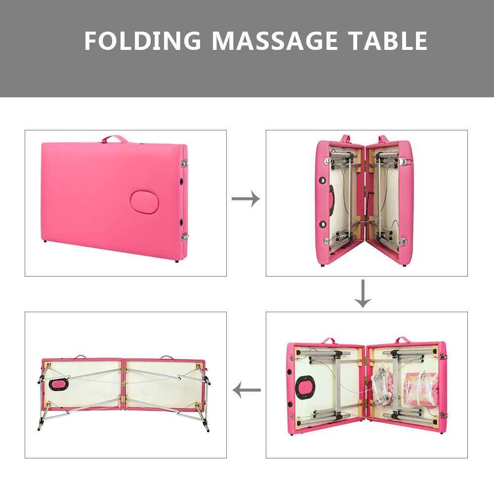 Lash bed, perfect for massages, facials + more. 2 Sections Folding Portable Aluminum t 60CM Wide