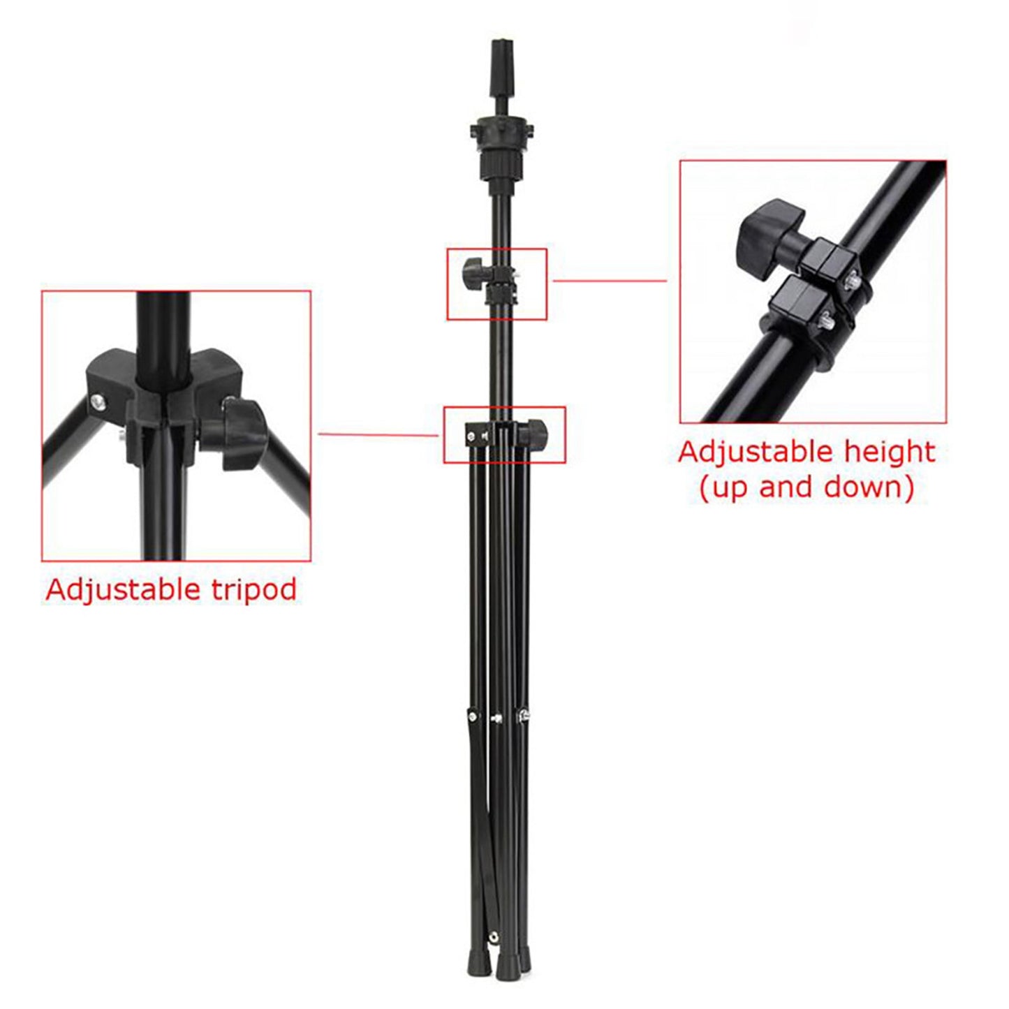 Adjustable Wig Head Tripod Stand Perfect for Wig making & Styling
