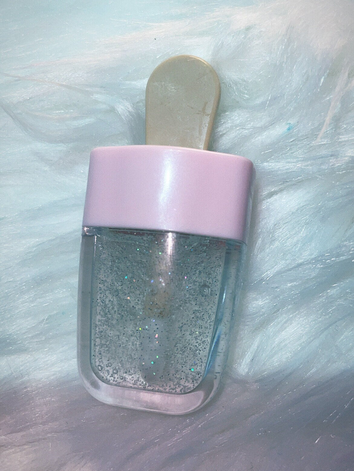 CLEAR lip gloss with glitter