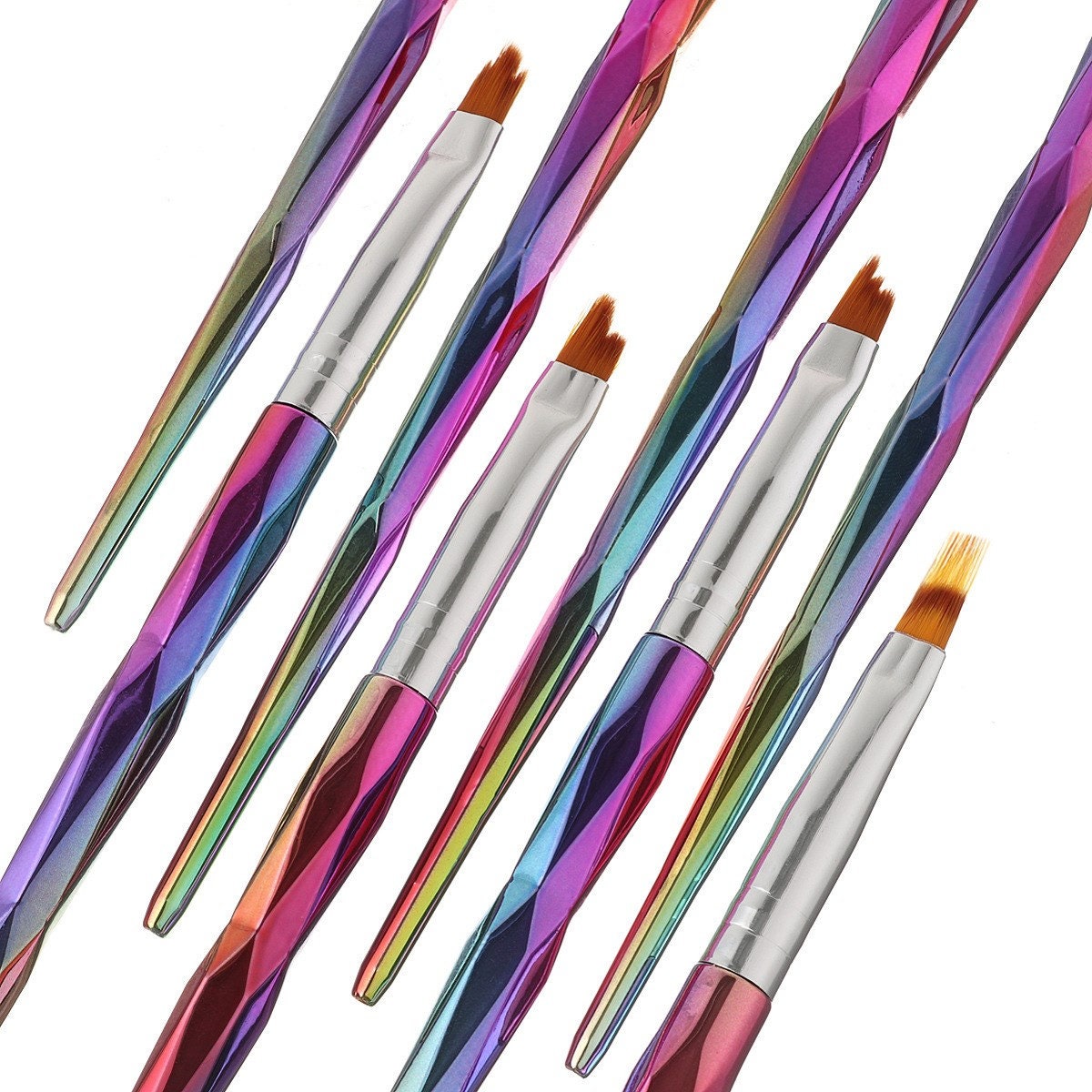 Petal shape colorful nail brush set