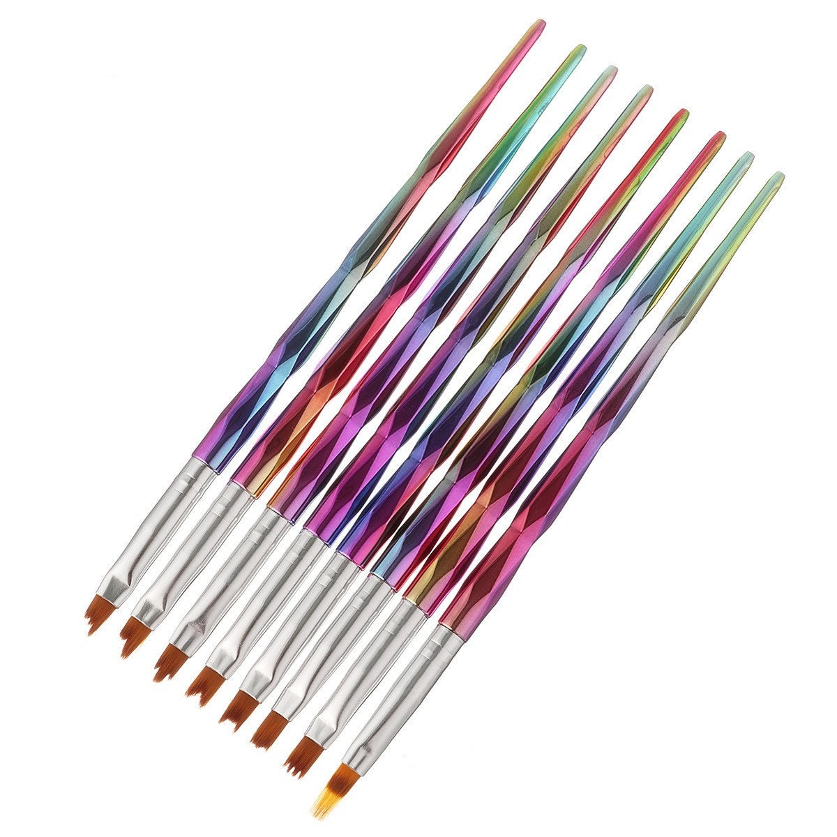 Petal shape colorful nail brush set