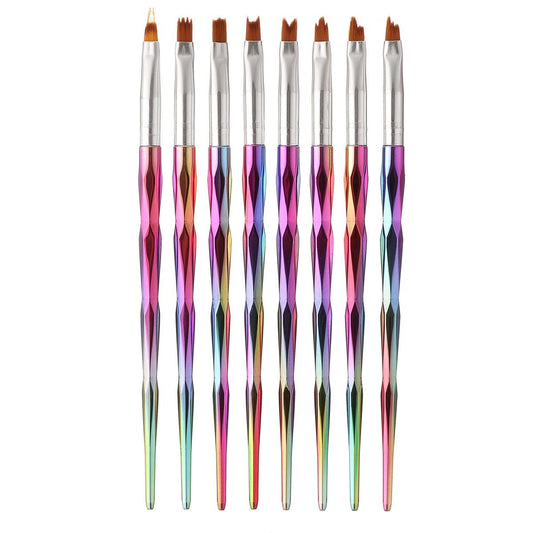 Petal shape colorful nail brush set
